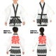 ARTEC アーテック カラー不織布ハッピ 祭 吉原つなぎ柄 白 L 運動会・発表会・イベント 18685 【キャンセル不可・北海道沖縄離島配送不可】-お取り寄せ品-