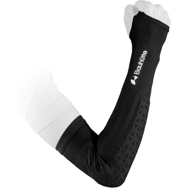 Bauhutte ゲーミングアームカバー Mサイズ ブラック BAS-001TN-M-BK 衝撃吸収材内蔵 腕側滑り止め付き ※右腕専用 【代引・日時指定・キャンセル不可・北海道沖縄離島配送不可】 -メーカー直送- ※メーカー在庫潤沢