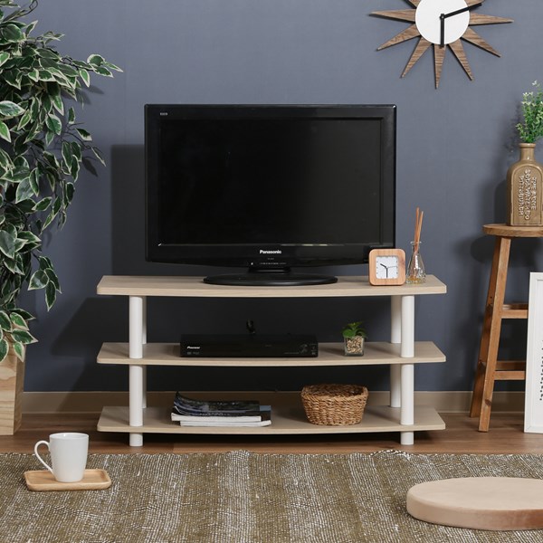 不二貿易 TVラック 90 ホワイトウォッシュ 5433-1 商品コード97530【代引・日時指定・キャンセル不可・北海道沖縄離島配送不可】 -お取リ寄せ-