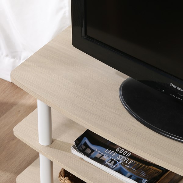 不二貿易 TVラック 90 ホワイトウォッシュ 5433-1 商品コード97530【代引・日時指定・キャンセル不可・北海道沖縄離島配送不可】 -お取リ寄せ-