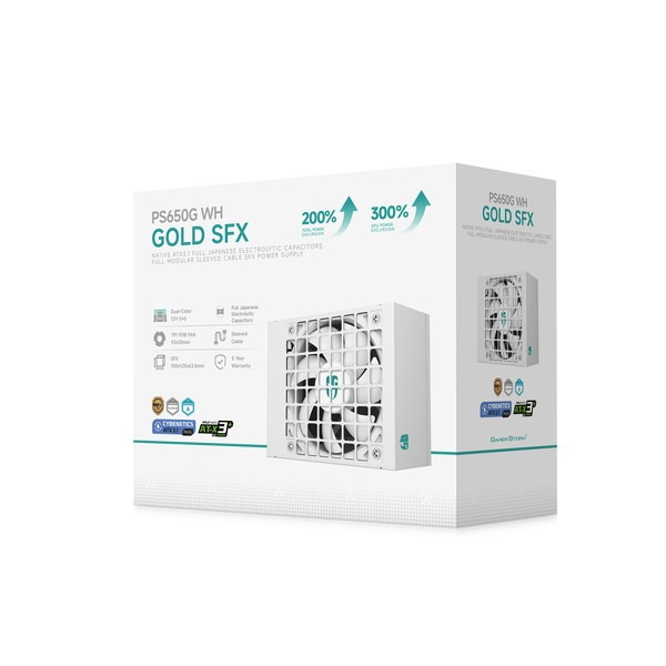 DeepCool PC�Ÿ� R-PS650G-FE0W-JGJP (PS650G WH) �ۥ磻�� ATX 3.1 + PCIe 5.1 �б� 650W��ǥ� Cybenetics Platinumǧ�� PPLP Gold ǧ�� �ڥ���󥻥��Բġ��̳�ƻ����Υ�������Բġ�