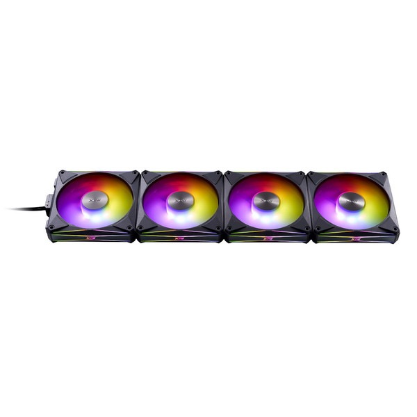 XPG �������ե��� HURRICANE MAG 120 ARGB PWM (�֥�å� 4�ĥѥå�) �ޥ��ͥåȼ���³ ���ž/�ղ�ž�ڤ��ؤ���ǽ ARGBȯ�� ADATA HURRICANEMAG120ARGBPWM4C-BKCWW �ڥ���󥻥��Բġ��̳�ƻ����Υ�������Բġ� -������-