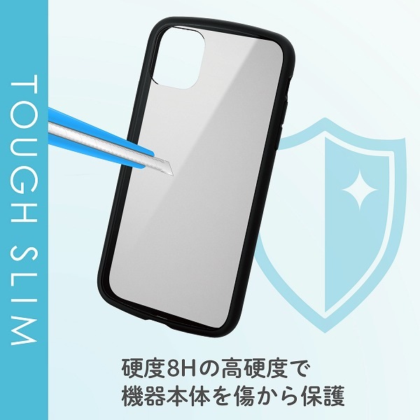 ELECOM ���쥳�� PM-A19CTSLFCBK iPhone 11 TOUGH SLIM LITE �̎ڎ��ю��׎� �̎ގ׎��� �ڥ���󥻥��Բġ��̳�ƻ����Υ�������Բġ�