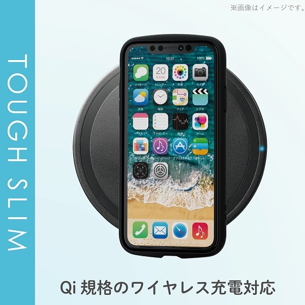 ELECOM ���쥳�� PM-A19CTSLFCBK iPhone 11 TOUGH SLIM LITE �̎ڎ��ю��׎� �̎ގ׎��� �ڥ���󥻥��Բġ��̳�ƻ����Υ�������Բġ�