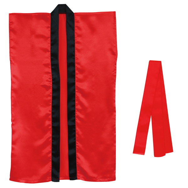 ARTEC アーテック 運動会・発表会・イベント ハッピ サテンロングハッピ 赤 L(ハチマキ付) 商品番号 1147 お取り寄せ