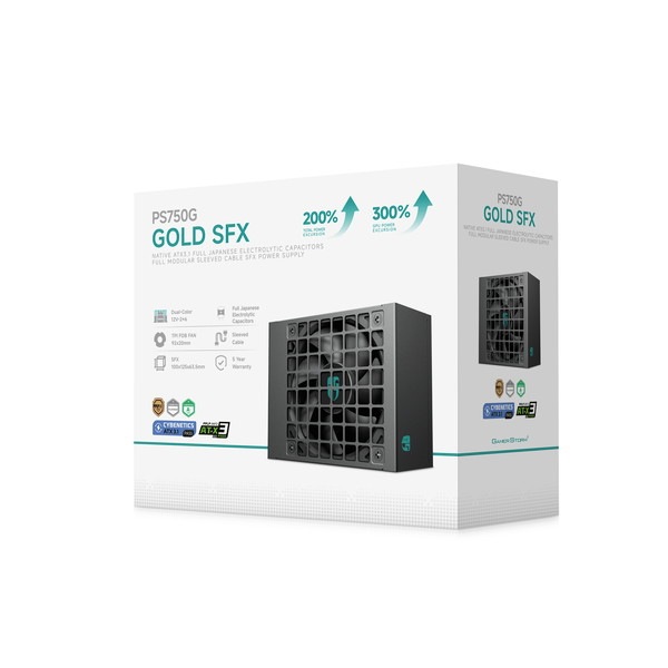 DeepCool PC�Ÿ� R-PS750G-FE0B-JGJP (PS750G) �֥�å� ATX 3.1 + PCIe 5.1 �б� 750W��ǥ� Cybenetics Platinumǧ�� PPLP Gold ǧ�� �ڥ���󥻥��Բġ��̳�ƻ����Υ�������Բġ�