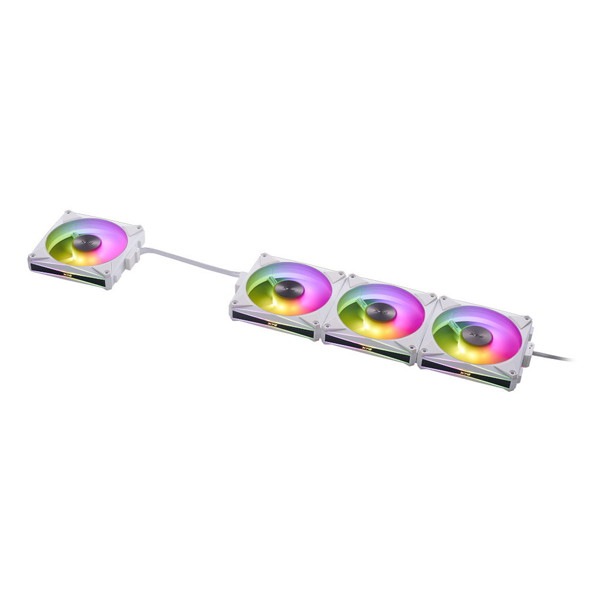 XPG �������ե��� HURRICANE MAG 120 ARGB PWM (�ۥ磻�� 4�ĥѥå�) �ޥ��ͥåȼ���³ ���ž/�ղ�ž�ڤ��ؤ���ǽ ARGBȯ�� ADATA HURRICANEMAG120ARGBPWM4C-WHCWW �ڥ���󥻥��Բġ��̳�ƻ����Υ�������Բġ� -������-