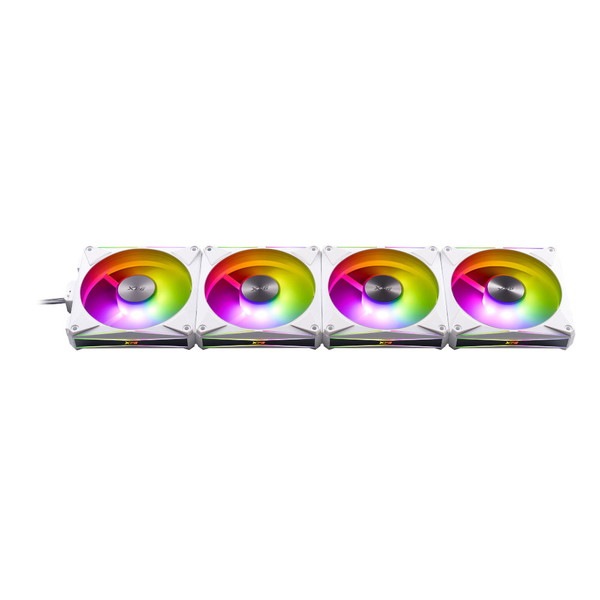XPG �������ե��� HURRICANE MAG 120 ARGB PWM (�ۥ磻�� 4�ĥѥå�) �ޥ��ͥåȼ���³ ���ž/�ղ�ž�ڤ��ؤ���ǽ ARGBȯ�� ADATA HURRICANEMAG120ARGBPWM4C-WHCWW �ڥ���󥻥��Բġ��̳�ƻ����Υ�������Բġ� -������-
