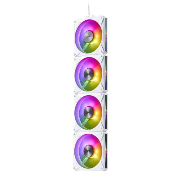 XPG �������ե��� HURRICANE MAG 120 ARGB PWM (�ۥ磻�� 4�ĥѥå�) �ޥ��ͥåȼ���³ ���ž/�ղ�ž�ڤ��ؤ���ǽ ARGBȯ�� ADATA HURRICANEMAG120ARGBPWM4C-WHCWW �ڥ���󥻥��Բġ��̳�ƻ����Υ�������Բġ� -������-