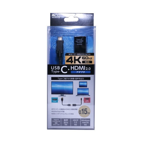 �ߥ襷 Type-C HDMI2.0�Ѵ������ގ̎ߎ� �� USA-CHDA2/BK ������