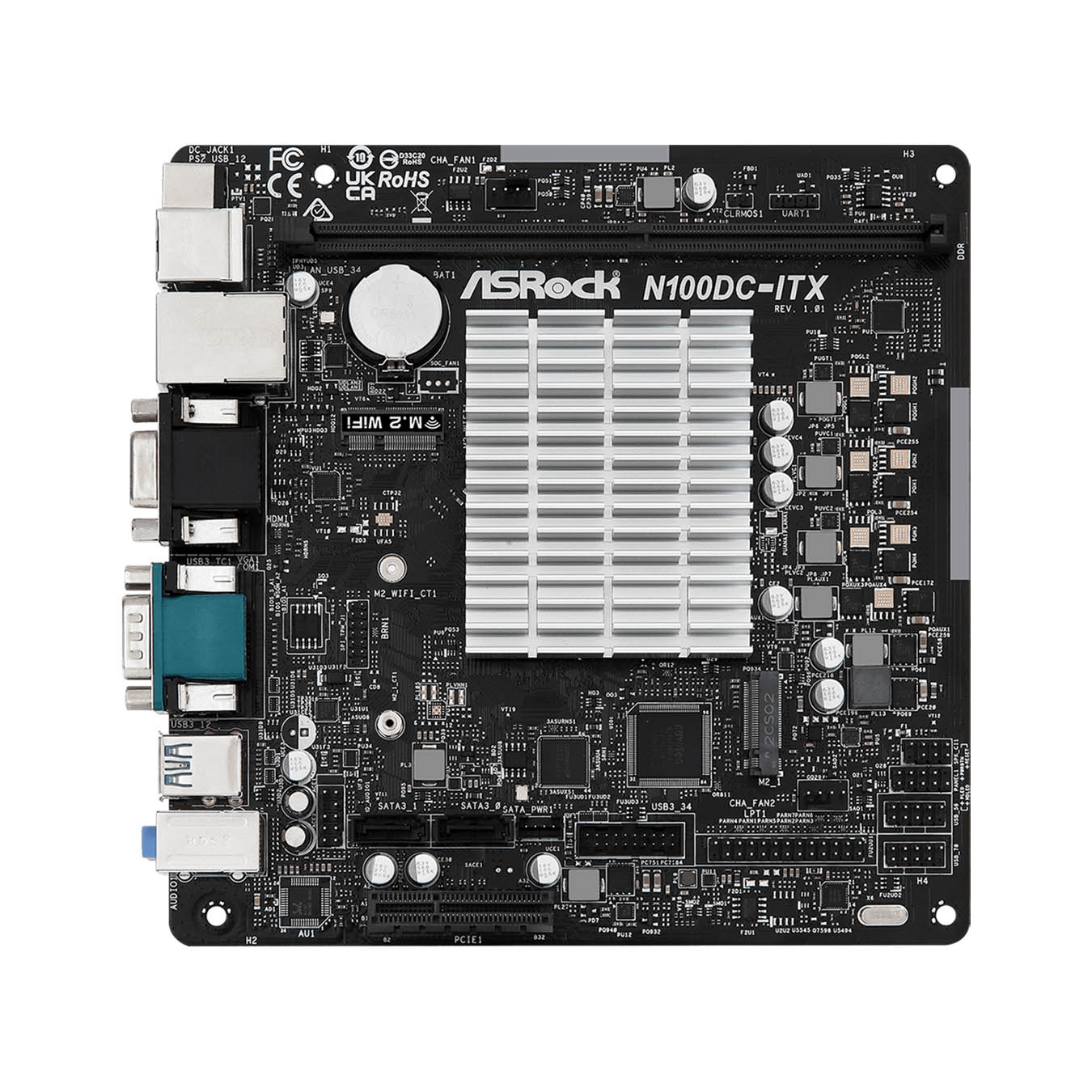 ASRock N100DC-ITX intel プロセッサー N100搭載 Mini-ITX ※ACアダプタ別売 【キャンセル不可・北海道沖縄離島配送不可】 -お取り寄せ-
