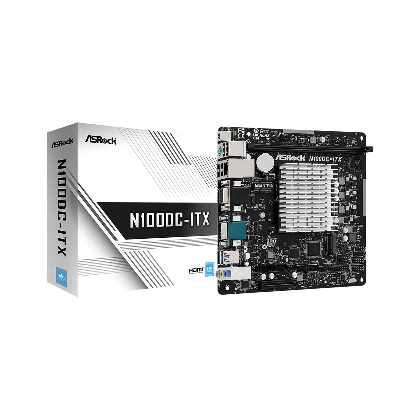 ASRock N100DC-ITX intel プロセッサー N100搭載 Mini-ITX ※ACアダプタ別売 【キャンセル不可・北海道沖縄離島配送不可】 -お取り寄せ-