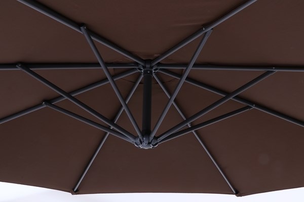 不二貿易 ハンギングパラソル2 ブラウン (36998) 商品コード 37919 【代引・日時指定・キャンセル不可・北海道沖縄離島配送不可】 -お取リ寄せ-