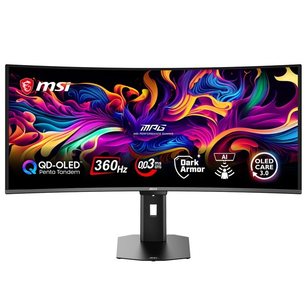 MSI RGB���ȥ饤�׹�¤����5����QD-OLED 360Hz�ΰ���Ū����ǽ�ǡ����ĤƤʤ������θ���¸����륦��ȥ�磻�ɥ����ߥ󥰥�˥��� MPG 341CQR QD-OLED X36 34����� UWQHD (3,440��1,440) 360Hz 0.03ms (GTG)