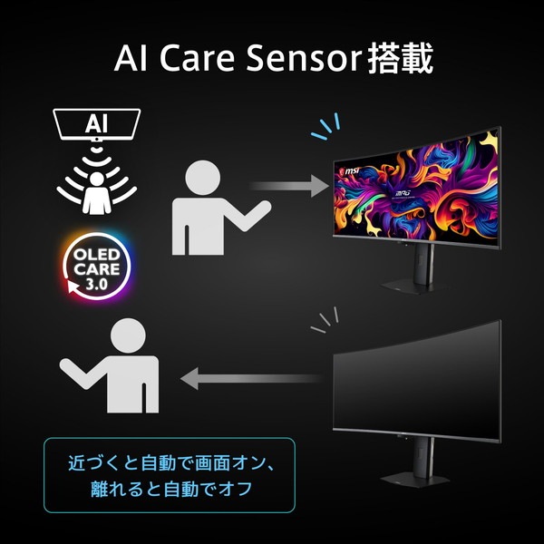 MSI RGB���ȥ饤�׹�¤����5����QD-OLED 360Hz�ΰ���Ū����ǽ�ǡ����ĤƤʤ������θ���¸����륦��ȥ�磻�ɥ����ߥ󥰥�˥��� MPG 341CQR QD-OLED X36 34����� UWQHD (3,440��1,440) 360Hz 0.03ms (GTG)