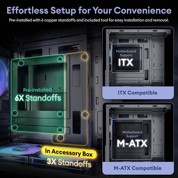 Okinos PC Mirage 4 ARGB Black ARGBե3ɸ æ弰ȥե륿 Micro-ATX/ITXб ΢ڡ ԥ顼쥹 ֥å ڥ󥻥Բġ̳ƻΥԲġ