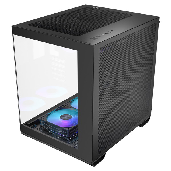 Okinos PC Mirage 4 ARGB Black ARGBե3ɸ æ弰ȥե륿 Micro-ATX/ITXб ΢ڡ ԥ顼쥹 ֥å ڥ󥻥Բġ̳ƻΥԲġ