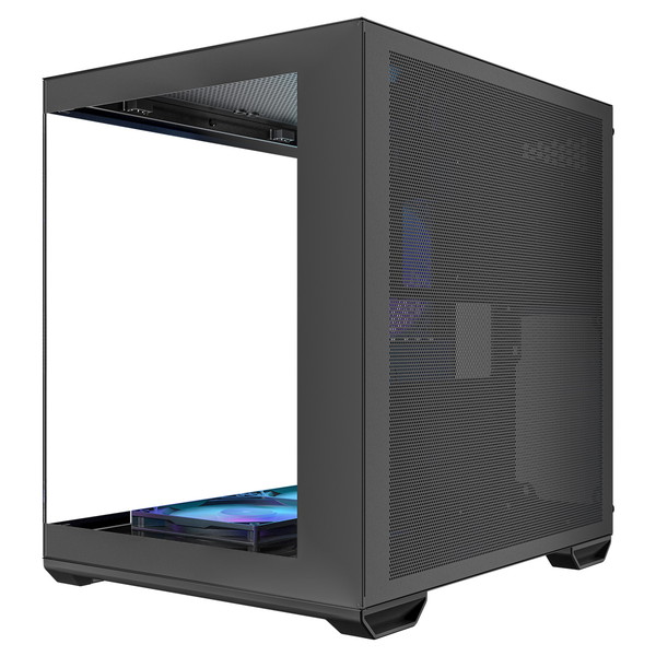 Okinos PC Mirage 4 ARGB Black ARGBե3ɸ æ弰ȥե륿 Micro-ATX/ITXб ΢ڡ ԥ顼쥹 ֥å ڥ󥻥Բġ̳ƻΥԲġ