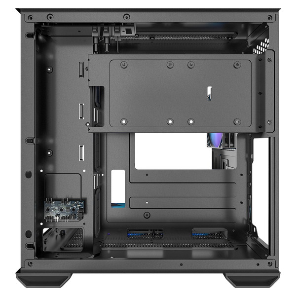 Okinos PC Mirage 4 ARGB Black ARGBե3ɸ æ弰ȥե륿 Micro-ATX/ITXб ΢ڡ ԥ顼쥹 ֥å ڥ󥻥Բġ̳ƻΥԲġ