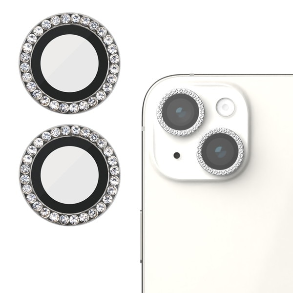 ELECOM エレコム PM-A23AFLLGRSV iPhone 15 iPhone 15 Plus カメラレンズガラスフィルム &Me シルバー【キャンセル不可・北海道沖縄離島配送不可】