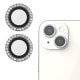 ELECOM エレコム PM-A23AFLLGRSV iPhone 15 iPhone 15 Plus カメラレンズガラスフィルム &Me シルバー【キャンセル不可・北海道沖縄離島配送不可】