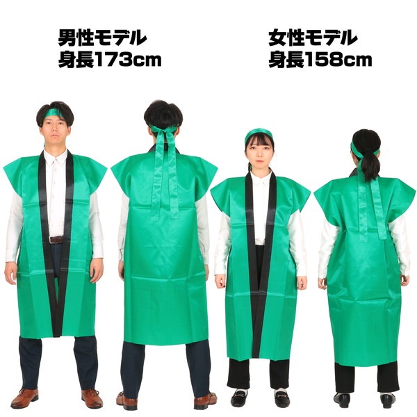 ARTEC アーテック 運動会・発表会・イベント ハッピ サテンロングハッピ 緑 L(ハチマキ付) 商品番号 1150 お取り寄せ