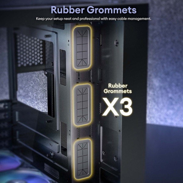 Okinos PCケース Mirage 4 ARGB White ARGBファン3基標準搭載 脱着式ダストフィルター Micro-ATX/ITX対応 裏配線スペース搭載 ピラーレス ホワイト 【キャンセル不可・北海道沖縄離島配送不可】