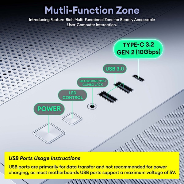 Okinos PCケース Mirage 4 ARGB White ARGBファン3基標準搭載 脱着式ダストフィルター Micro-ATX/ITX対応 裏配線スペース搭載 ピラーレス ホワイト 【キャンセル不可・北海道沖縄離島配送不可】