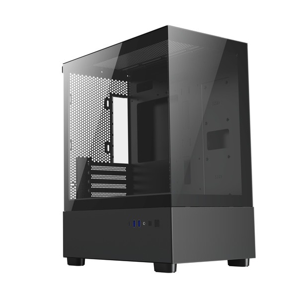 恵安 KEIAN PCケース 強化ガラス KX-M03-BK MicroATX対応【キャンセル不可・北海道沖縄離島配送不可】 -お取り寄せ-