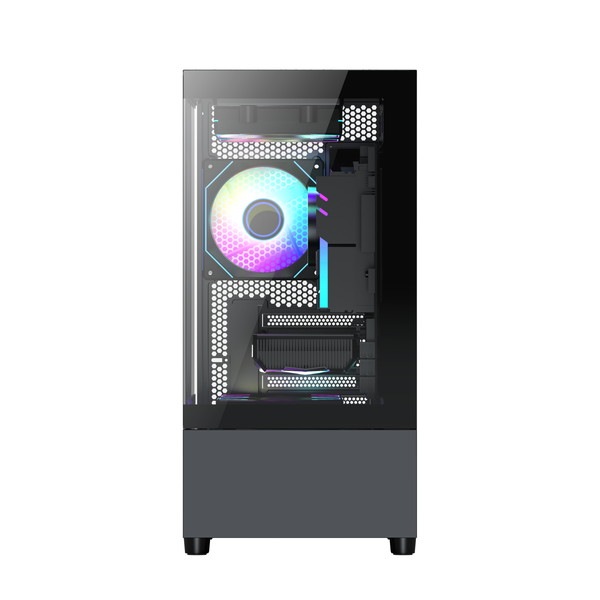 恵安 KEIAN PCケース 強化ガラス KX-M03-BK MicroATX対応【キャンセル不可・北海道沖縄離島配送不可】 -お取り寄せ-