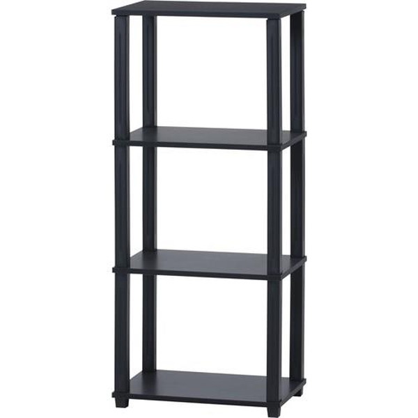 不二貿易 フィット 4段ラック BR×BK 9014 商品コード99775【代引・日時指定・キャンセル不可・北海道沖縄離島配送不可】 -お取リ寄せ-
