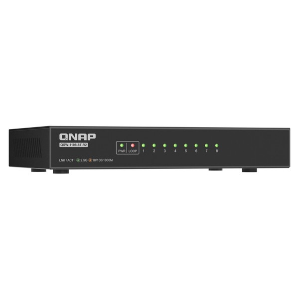 QNAP �ޥ�����������å� QSW-1108-8T-R2 8 x 2.5GbE �����å� �����å��󥰥ե��֥�å���40 Gbps �ڤ����󤻾��ʤǤ�/Ǽ�������б���