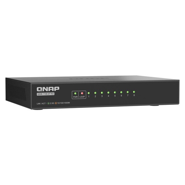 QNAP �ޥ�����������å� QSW-1108-8T-R2 8 x 2.5GbE �����å� �����å��󥰥ե��֥�å���40 Gbps �ڤ����󤻾��ʤǤ�/Ǽ�������б���