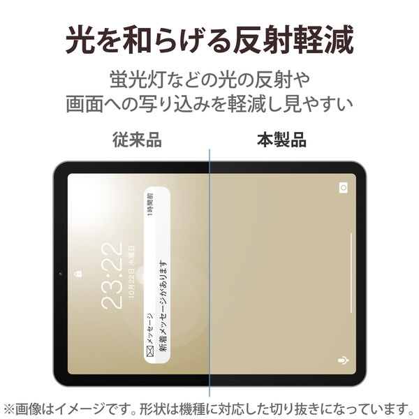 ELECOM エレコム TB-A22RFLFGBHD iPad 10.9インチ 第 10 世代 用 フィルム 高透明 ブルーライトカット 衝撃吸収 指紋防止 エアーレス【キャンセル不可・北海道沖縄離島配送不可】