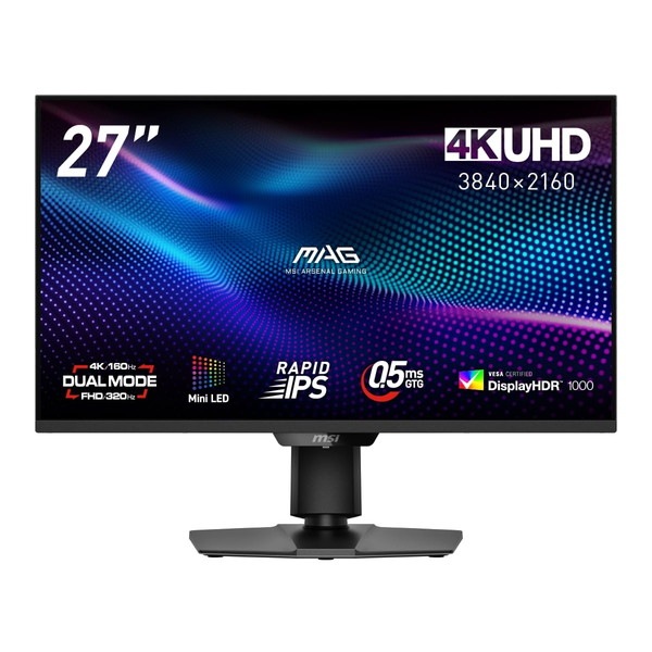 MSI �����ߥ󥰥�˥��� MAG 274UPDF E16M 27����� 4K UHD(3,840��2,160) 160Hz(�ե�HD�������320Hz) 0.5ms(GTG���Ǿ���) RAPID IPS�ѥͥ� �Υ󥰥쥢 �ǥ奢��⡼�� ������ե�å��� ������⡼�����֥顼 �֥롼�饤�ȥ��å� �ʥ��ȥӥ���� Adaptive-Sync AI�ӥ���� DisplayHDR 1000 24.5������⡼�� PIP PBP VESA100