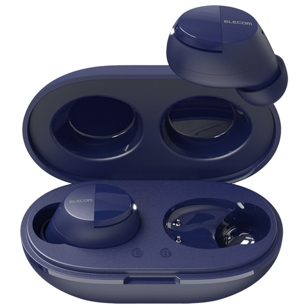ELECOM ���쥳�� LBT-TWS12BU �磻��쥹����ۥ� Bluetooth ̵�� AAC�б� Type��C���� ���ʥ뷿 ��ư�ڥ���� �֥롼�ڥ���󥻥��Բġ��̳�ƻ����Υ�������Բġ�
