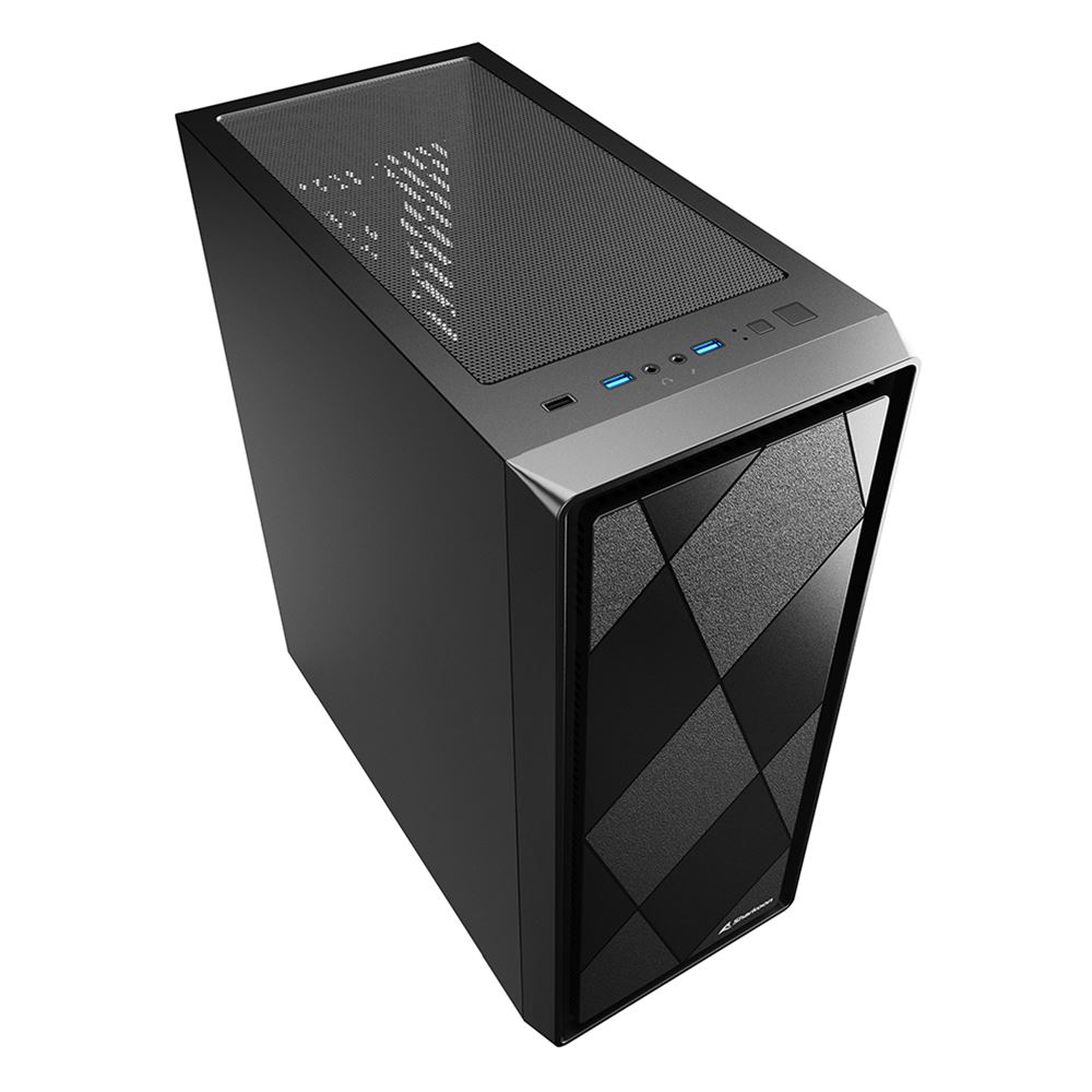 Sharkoon ケース SHA-VS8 BK 黒 ATX/m-ATX/mini-ITX 【キャンセル不可・北海道沖縄離島配送不可】