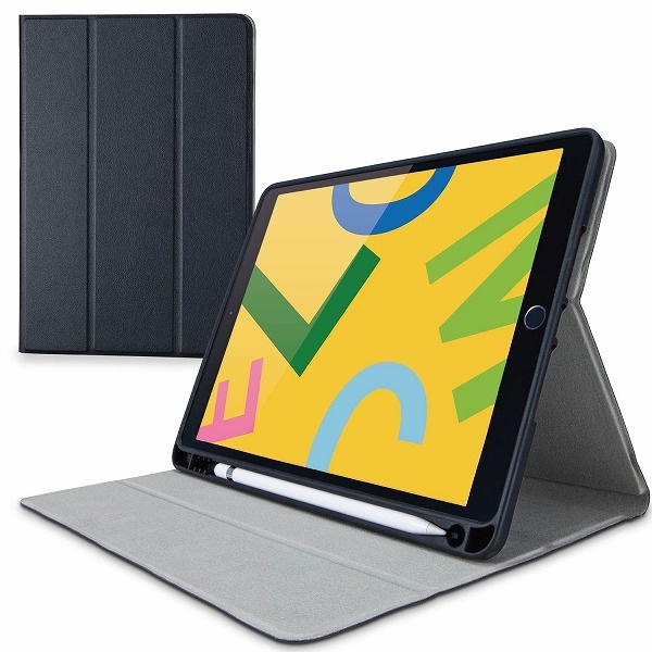 ELECOM エレコム TB-A19RSABK iPad 10.2 2019年モデル フラップケース Apple Pencil収納 スリープ対応 ブラック 【キャンセル不可・北海道沖縄離島配送不可】