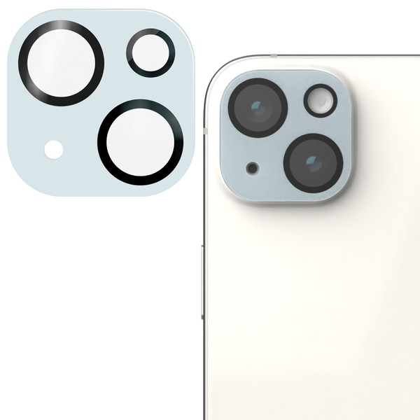 ELECOM エレコム PM-A23AFLLP1BU iPhone 15 iPhone 15 Plus カメラレンズカバー ガラス &Me パレットカラー ブルー【キャンセル不可・北海道沖縄離島配送不可】