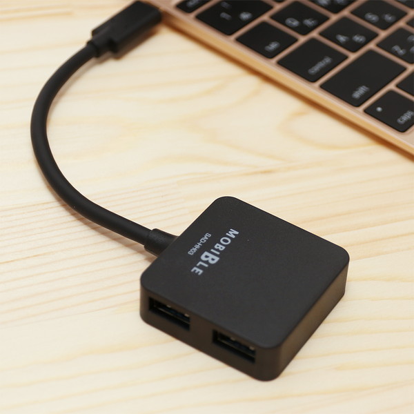 ミヨシ TYPE-C用 4ポートUSB3.1 Gen1ホストアダプタ黒 SAD-HH03/BK お取り寄せ