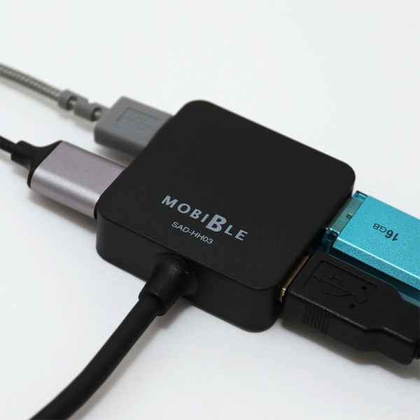 ミヨシ TYPE-C用 4ポートUSB3.1 Gen1ホストアダプタ黒 SAD-HH03/BK お取り寄せ