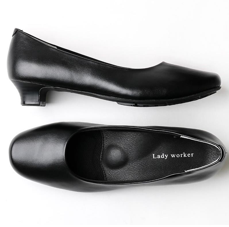 �����å������� Lady woker(��ǥ������) ����4E���� 3cm�ҡ��� �����������ȥ� �ץ졼��ѥ�ץ� LO-17130 ��ǥ����� �֥�å� 23.5cm -��������-���̳�ƻ����Υ��������Բġ�
