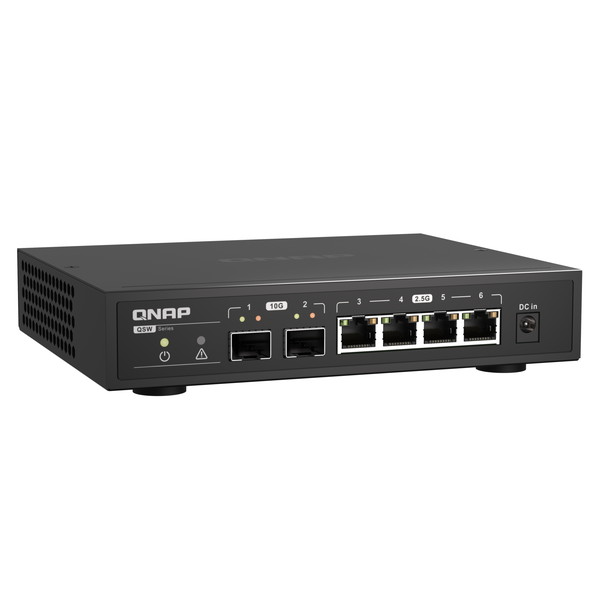 QNAP �ץ饰������ɡ��ץ쥤�����å� QSW-2104-2S 2 x 10GbE SFP+ ����� 4 x 2.5GbE RJ45���� �ݡ��ȿ���2+4 10GbE SFP+�ݡ���(10G/1G���б�)��2 �����å��󥰥ե��֥�å���60 Gbps �ڤ����󤻾��ʤǤ�/Ǽ�������б���