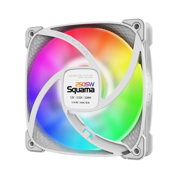 GEOMETRIC FUTURE 120mm ARGB �������ե��� Squama 2505W GF-SQ-2505W-1P �ۥ磻�� ��ڥ���󥻥��Բġ��̳�ƻ����Υ�������Բġ�