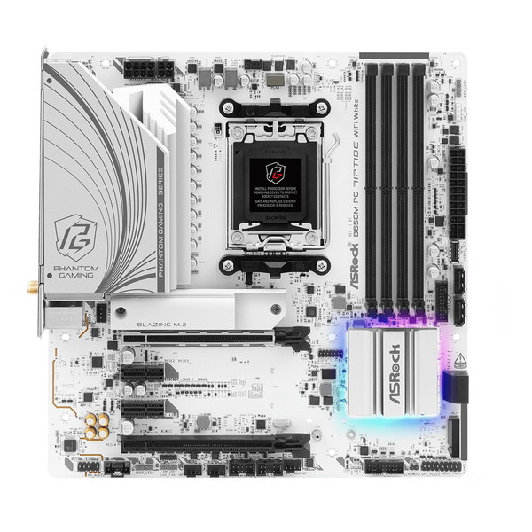 AsRock マザーボード B650M PG Riptide WiFi White AM5 MicroATX対応 B650チップセット 【キャンセル不可・北海道沖縄離島配送不可】 -お取り寄せ-