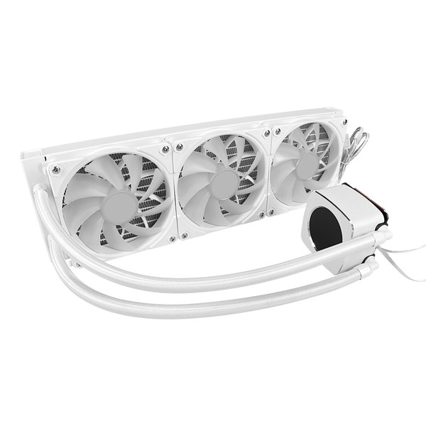 OWLTECH �ե륫�顼LCD��� ����CPU�����顼 OWL-LCS360ARGBL-WH �ۥ磻�� 120mm��3��Ϣ�� ARGB�ե��� LED��¢�إå���� 360mm ������ƥå� �ڥ���󥻥��Բġ��̳�ƻ����Υ�������Բġ� -������-