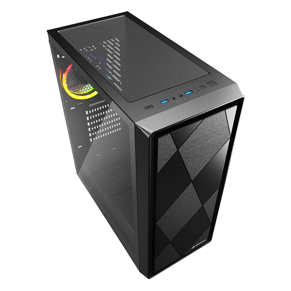 Sharkoon ������ SHA-VS8 RGB BK �� ATX/m-ATX/mini-ITX �ڥ���󥻥��Բġ��̳�ƻ����Υ�������Բġ�