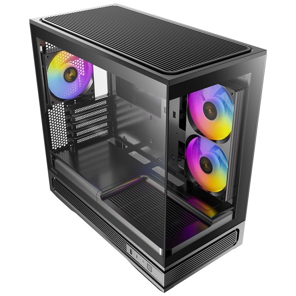 Antec PC������ Constellation C2M �֥�å� C2M ARGB �ԥ顼�쥹�� Micro ATX������ 2�̥ԥ顼�쥹�������饹 RTX50�б� ��ѷ� �ߥ˥�� 120mm�ե������6�� ����360mm�饸�������б� CPU�����顼����165mm�б��ڥ���󥻥��Բġ��̳�ƻ����Υ�������Բġ�