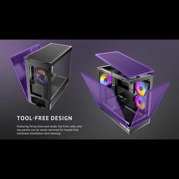 Antec PC������ Constellation C2M �֥�å� C2M ARGB �ԥ顼�쥹�� Micro ATX������ 2�̥ԥ顼�쥹�������饹 RTX50�б� ��ѷ� �ߥ˥�� 120mm�ե������6�� ����360mm�饸�������б� CPU�����顼����165mm�б��ڥ���󥻥��Բġ��̳�ƻ����Υ�������Բġ�
