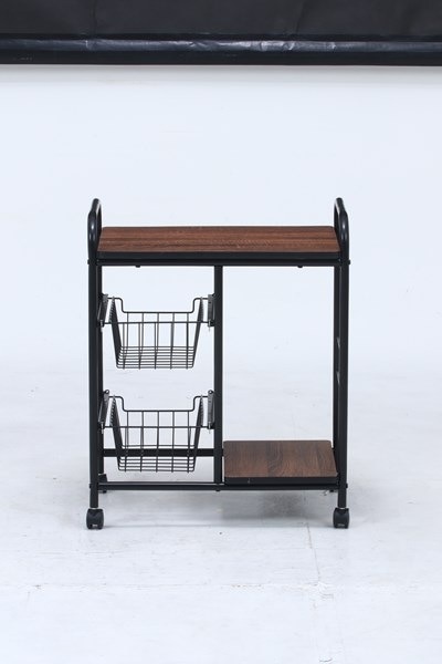 不二貿易 キッチンワゴン FBC-02-1 BK/BR FBC-02-1 BK/BR 商品コード14639【代引・日時指定・キャンセル不可・北海道沖縄離島配送不可】 -お取リ寄せ-